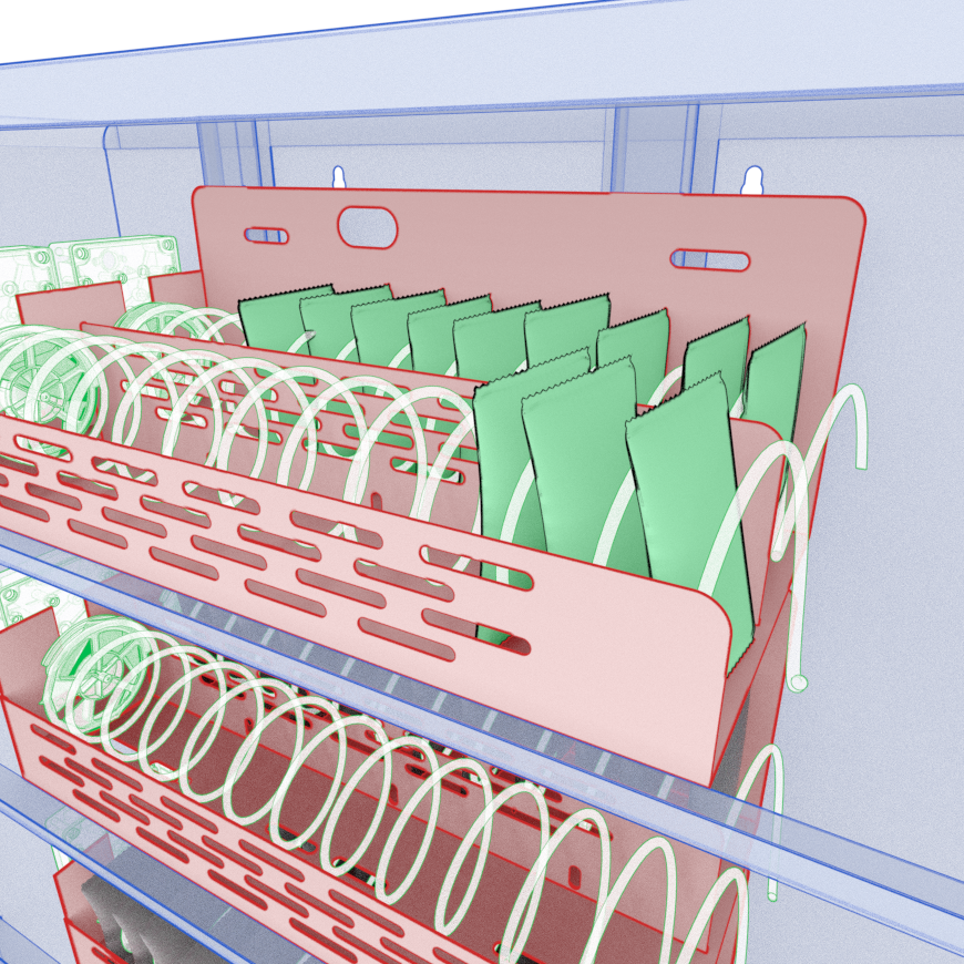 Санитар хэрэгслийн автомат машины дотор талын харагдах байдал
